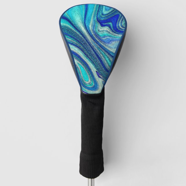 Couvre-club De Golf Elégant Aquamarine Paua Rainbow Shell inspiré (Devant)