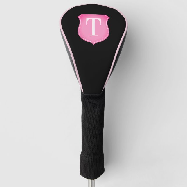Couvre-club De Golf Élégant monogramme personnalisé femme conducteur d (Devant)