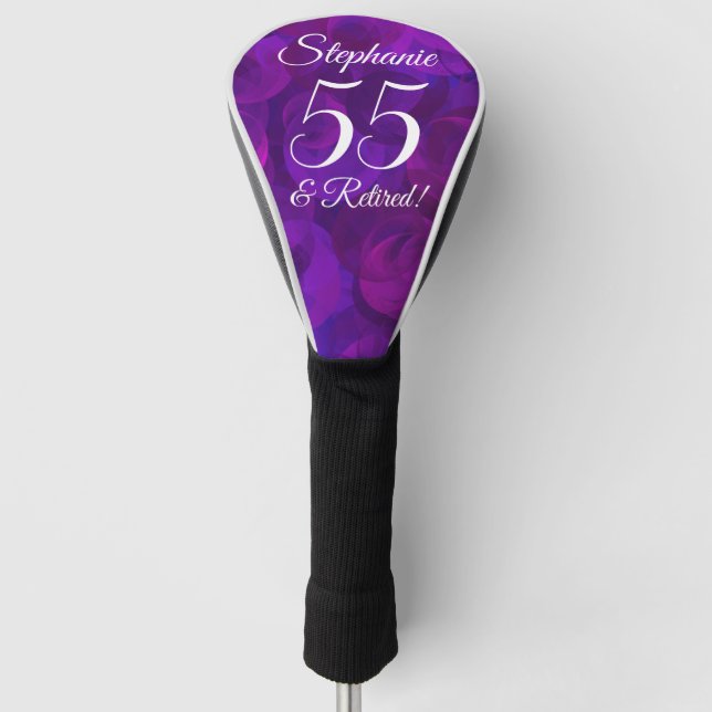 Couvre-club De Golf Élégant pourpre 55 et retraité (Devant)