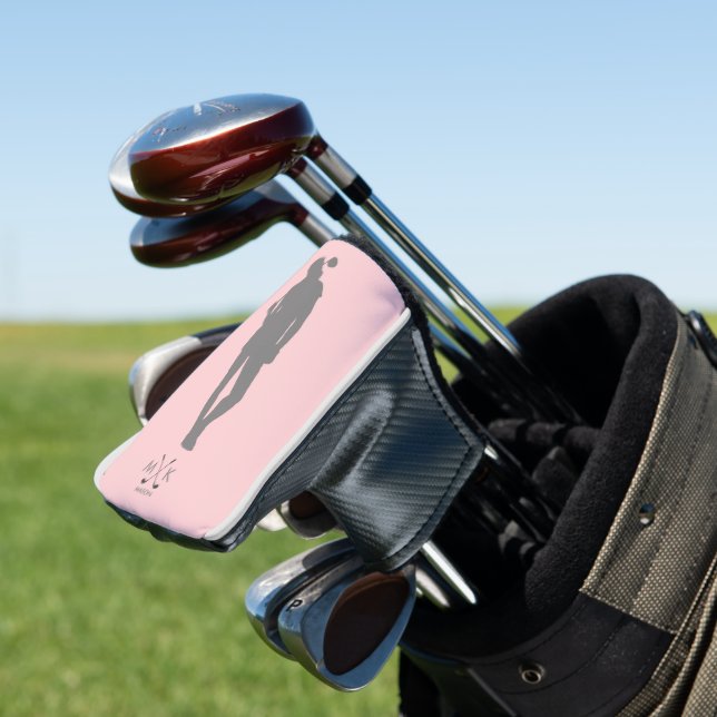 Couvre-club De Golf Élégant rose pâle | Lady Golfer moderne (In Situ)