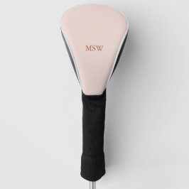 Couvre-club De Golf Élégant rose vif monogramme personnalisé initiales