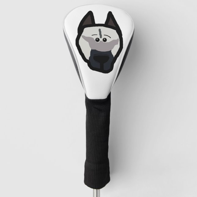 Couvre-club De Golf elkie dog head (Devant)