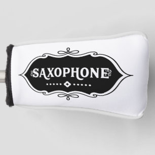 Couvre-club De Golf Emblème du saxophone