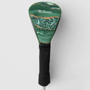 Couvre-club De Golf Emerald Green Gold Votre nom Golf Head Cover Cadea