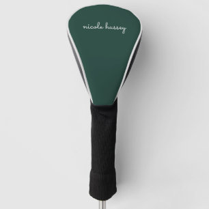 Couvre-club De Golf Émeraude verte Moderne Monogramme élégant