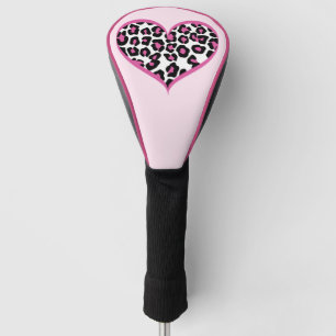 Couvre-club De Golf Empreinte de léopard du coeur sauvage