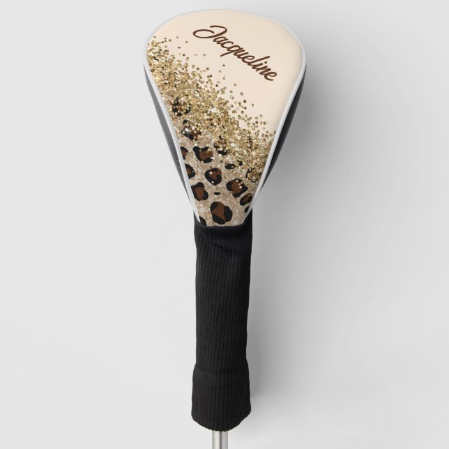 Couvre-club De Golf Empreinte de léopard élégant (Devant)