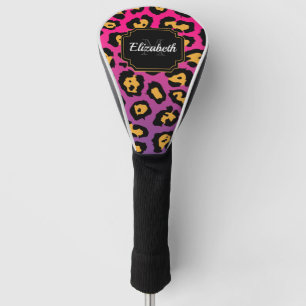Couvre-club De Golf Empreinte de léopard pourpre