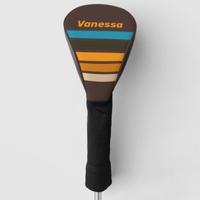 Couvre-club De Golf Espresso Drift Across Striping with Name (Devant)