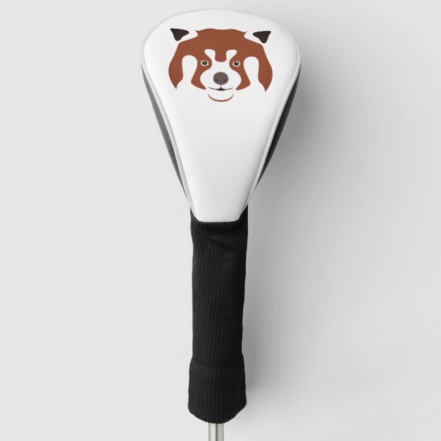 Couvre-club De Golf Face de panda rouge (Devant)