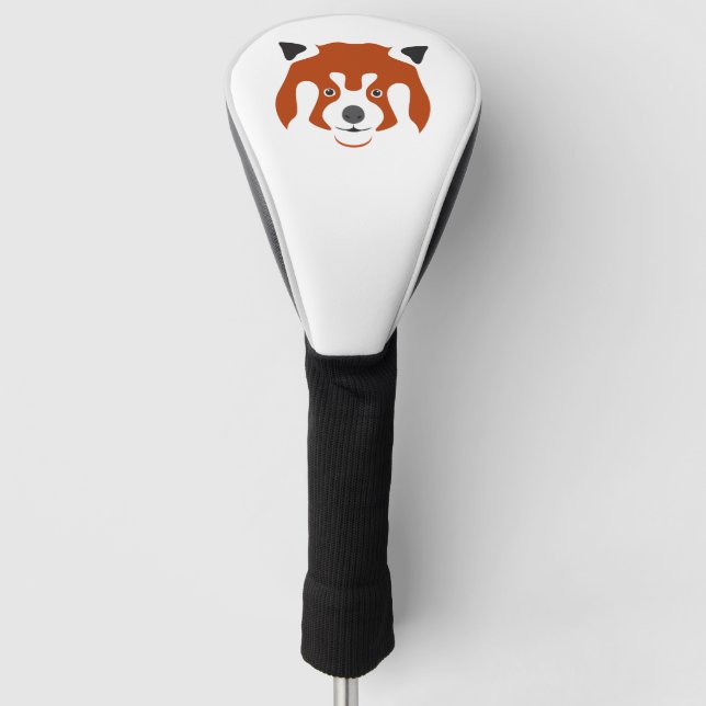 COUVRE-CLUB DE GOLF FACE PANDA ROUGE (Devant)