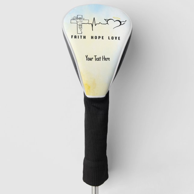 Couvre-club De Golf Faith Hope Love (Devant)