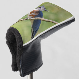 Couvre-club De Golf Femme Belted Kingfisher dehors sur un membre