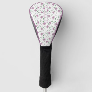 Couvre-club De Golf Femmes florales pourpres personnalisées