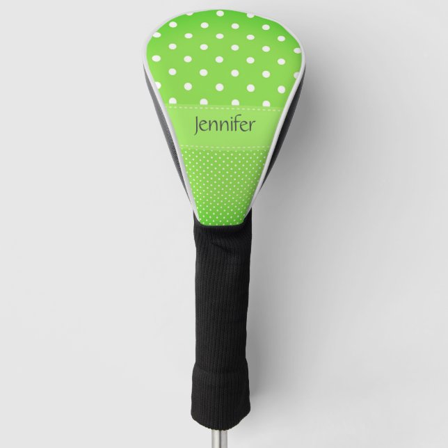 Couvre-club De Golf Femmes Lime Green Custom  (Devant)