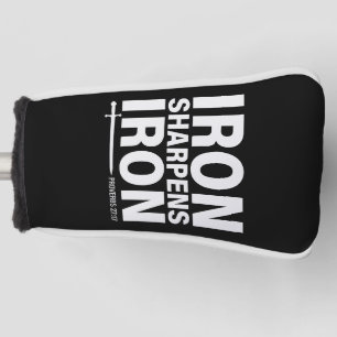 Couvre-club De Golf Fer Sharpens Fer Noir & Blanc Golf Putter Couvertu