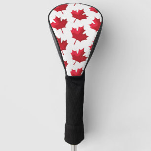 Couvre-club De Golf Feuille d'érable pour le Canada sur blanc
