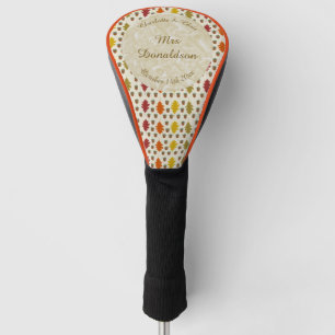 Couvre-club De Golf Feuilles de chêne et Acorns Automne Mariage d'auto