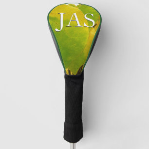 Couvre-club De Golf Feuilles rouges jaunes et verts