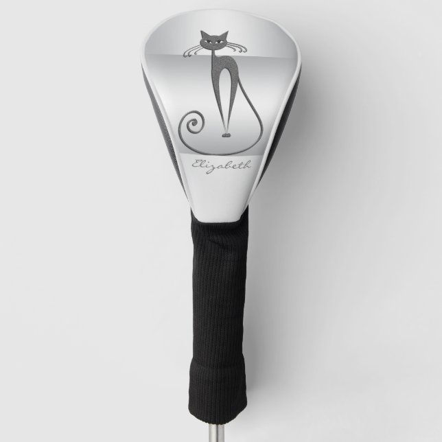 Couvre-club De Golf Fille moderne élégante, Chat (Devant)