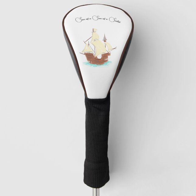 Couvre-club De Golf Fils d'un fils de marin pirate (Devant)