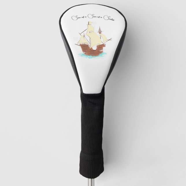 Couvre-club De Golf Fils d'un fils de marin pirate (Devant)