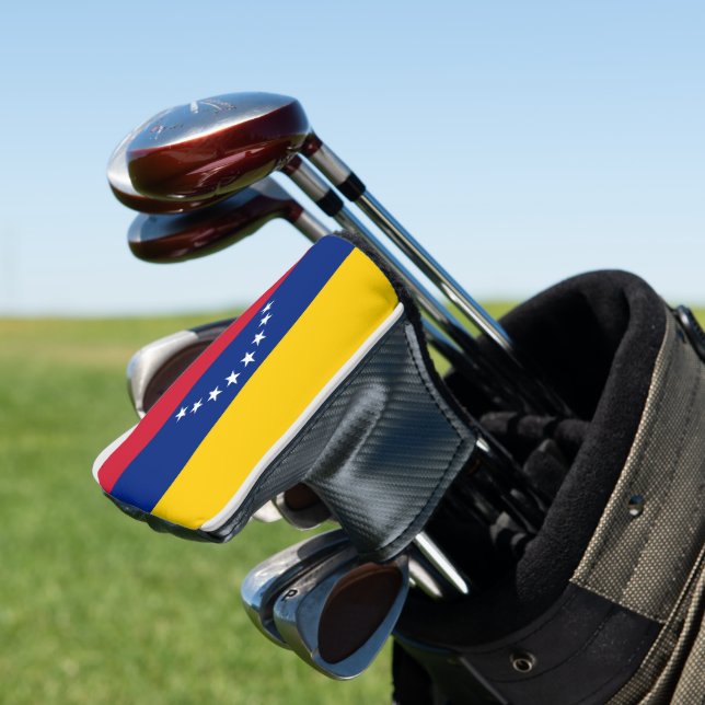 Couvre-club De Golf Flag of Venezuela custom golf putter head cover (In Situ)