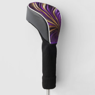 Couvre-club De Golf Flèche dorée violette moderne