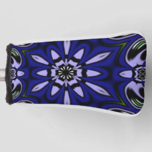 Couvre-club De Golf fleur bleue