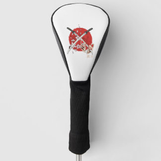 Couvre-club De Golf Fleur de cerisier japonaise ancienne Samurai Katan