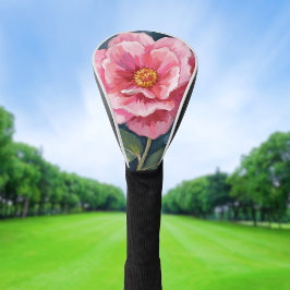 Couvre-club De Golf Fleur de pivoine rose aquarelle florale