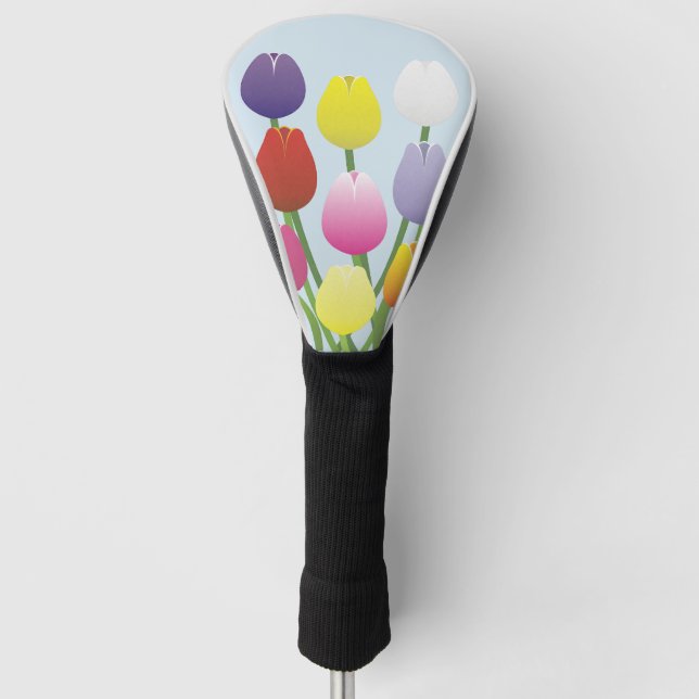 Couvre-club De Golf Fleur de tulipe (Devant)