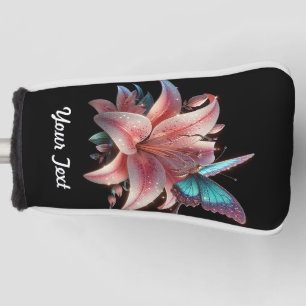Couvre-club De Golf Fleur Lily et Papillon