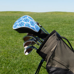 Couvre-club De Golf Fleurs Bleues, Motif De Fleurs, Modèle Floral