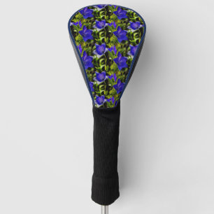 Couvre-club De Golf Fleurs bleues Motif de la nature