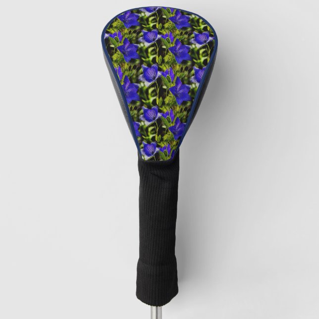 Couvre-club De Golf Fleurs bleues Motif de la nature (Devant)