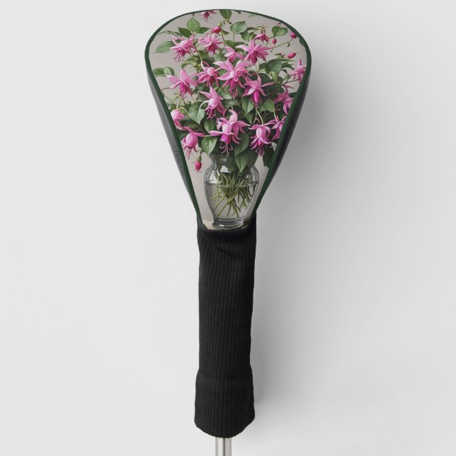 Couvre-club De Golf Fleurs Fuchsias dans le vase (Devant)
