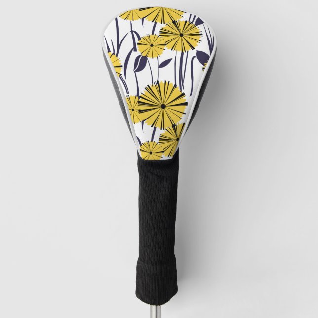 Couvre-club De Golf Fleurs jaunes (Devant)