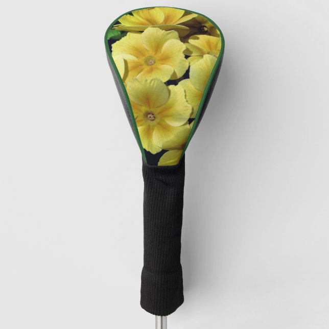 Couvre-club De Golf Fleurs printanières de Primrose Jaune près (Devant)