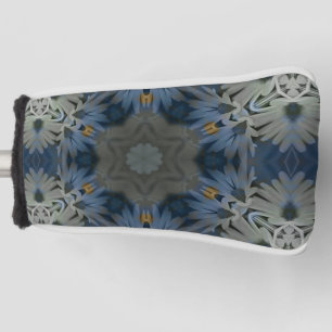 Couvre-club De Golf Floral de marguerite bleu antique