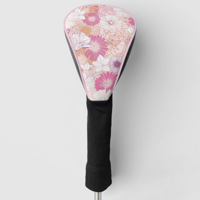 Couvre-club De Golf Floral sans joint (Devant)