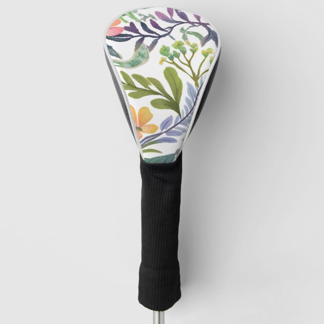Couvre-club De Golf Flore Fleur sauvage printanière | Champs de fleurs (Devant)