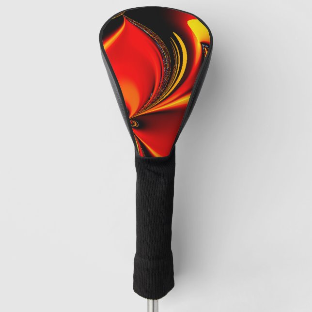 Couvre-club De Golf Fractal Fury Orange (Devant)