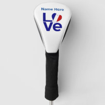 French Blue LOVE Cœur Drapeau Personnalisé