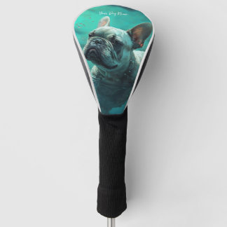 Couvre-club De Golf French Bulldog nageant dans l'eau 003