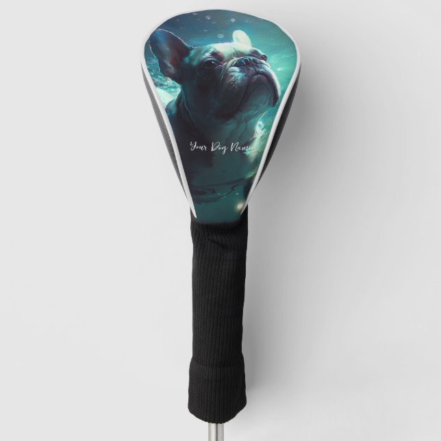 Couvre-club De Golf French Bulldog nageant dans l'eau 004 (Devant)