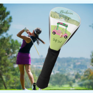Couvre-club De Golf Fun Fem Golf Panier Pittoresque Nom personnalisé