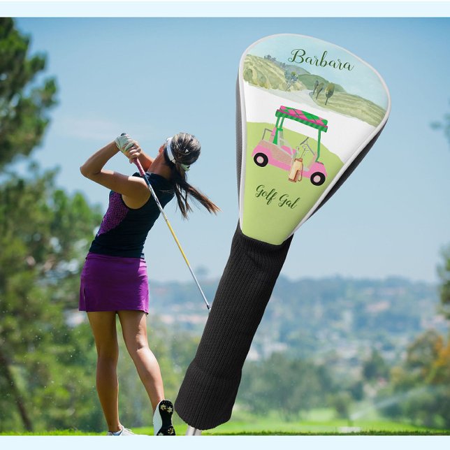 Couvre-club De Golf Fun Fem Golf Panier Pittoresque Nom personnalisé (Créateur téléchargé)