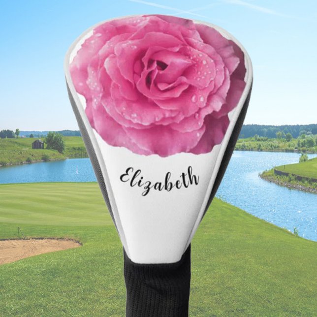 Couvre-club De Golf Fun rose rose rose brillant fleur personnalisée da (Créateur téléchargé)