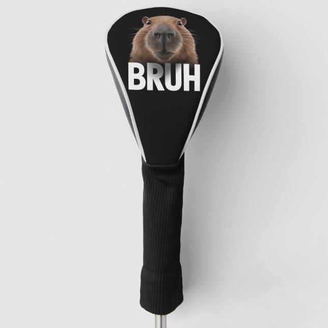 Couvre-club De Golf Funny Capybara Bruh (Devant)